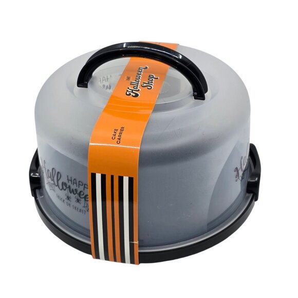 Halloween Shop Cake Carrier "Happy Halloween Trick or Treat" NWT - Picture 6 of 7